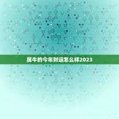 属牛的今年财运怎么样2023，2023年属牛的全年运势怎么样