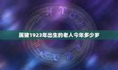 属猪1923今年多大(猪年老人的年龄计算方法)