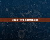 2023十二生肖的全年运势，十二生肖2023年运势及运程每月运程