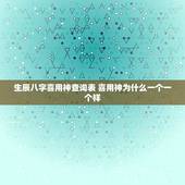 生辰八字喜用神查询表 喜用神为什么一个一个样