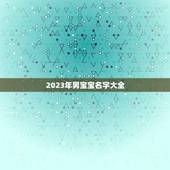 2023年男宝宝名字大全(精选流行文艺古风等多种取名方式)