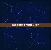 农历正月二十六是什么日子，1982年农历正月二十六是什么星座