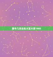 属牛几月出生大富大贵1985，我老公是属牛85年正月出生的他时候才有财