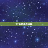 87兔19年的运势
