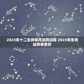 2023年十二生肖每月运势运程 2023年生肖运势老黄历