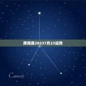 摩羯座20237月23运势