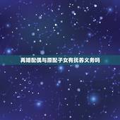 再婚配偶与原配子女有抚养义务吗，和我妈离婚后再婚的，我对他取的那个