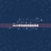 2023年财运旺到爆的星座，处女座2023年爱情运势