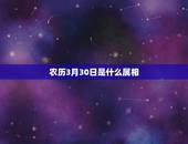 农历3月30日是什么属相，今天是农历三月三十是十二生肖当中什么？