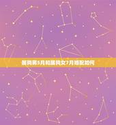 属狗男5月和属狗女7月婚配如何，83年2月10日属狗 男 与85年12