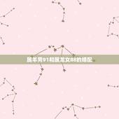 属羊男91和属龙女88的婚配，1991年属羊的和1988年属龙的相配吗