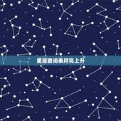 星座查询表月亮上升，最完整太阳星座查询表
