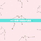 2023年哪个星座运气最差，2023 年十二星座运势