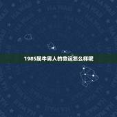 1985属牛男人的命运怎么样呢(介绍职场、财运、感情、健康)