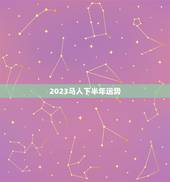2023马人下半年运势