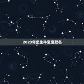 2023年出生牛宝宝取名，2023年牛宝宝起名