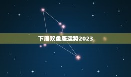下周双鱼座运势2023(爱情运势大好)