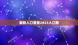 最新人口普查2023人口数，中国人口排名 省份2023？