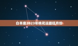 白羊座2023年桃花运最旺月份(揭晓3月份最有戏)