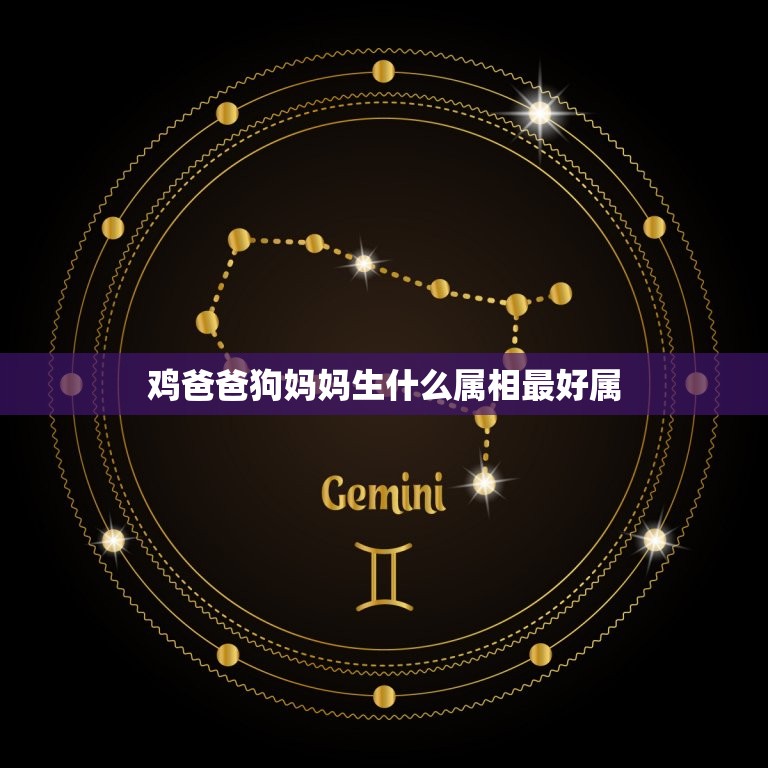 鸡爸爸狗妈妈生什么属相最好属，属狗母亲属鸡应该要个什么属相的孩子  第1张