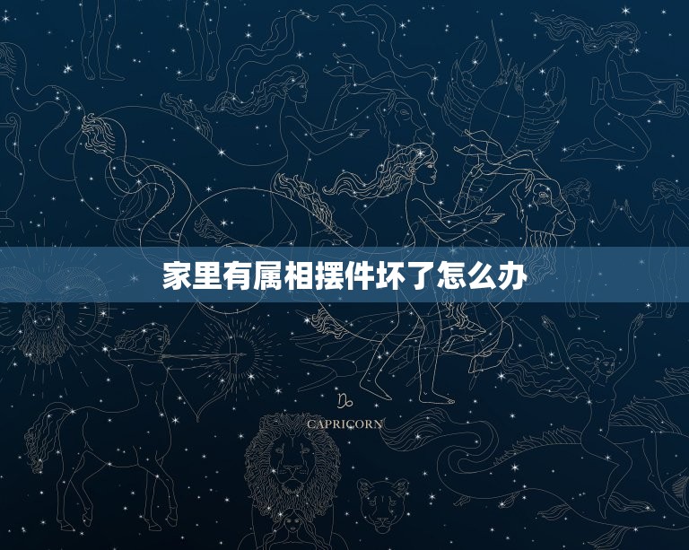 家里有属相摆件坏了怎么办，请问更换家里坏掉的吉祥物摆件时，需要注意摆件  第1张