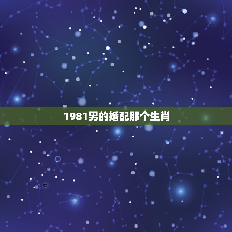 1981男的婚配那个生肖，81年属鸡男最佳婚配  第1张