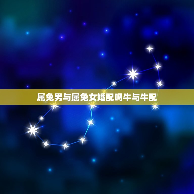 属兔男与属兔女婚配吗牛与牛配，属相婚配：男属兔和女属牛相配吗  第1张