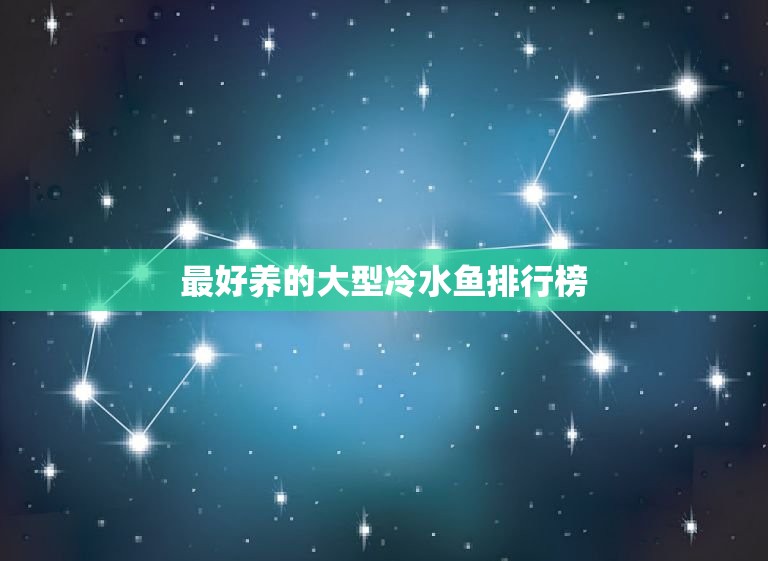 最好养的大型冷水鱼排行榜，哪种冷水鱼比凶猛，好养  第1张