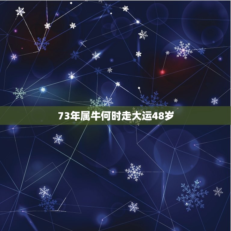 73年属牛何时走大运48岁，73年属牛的十年大运