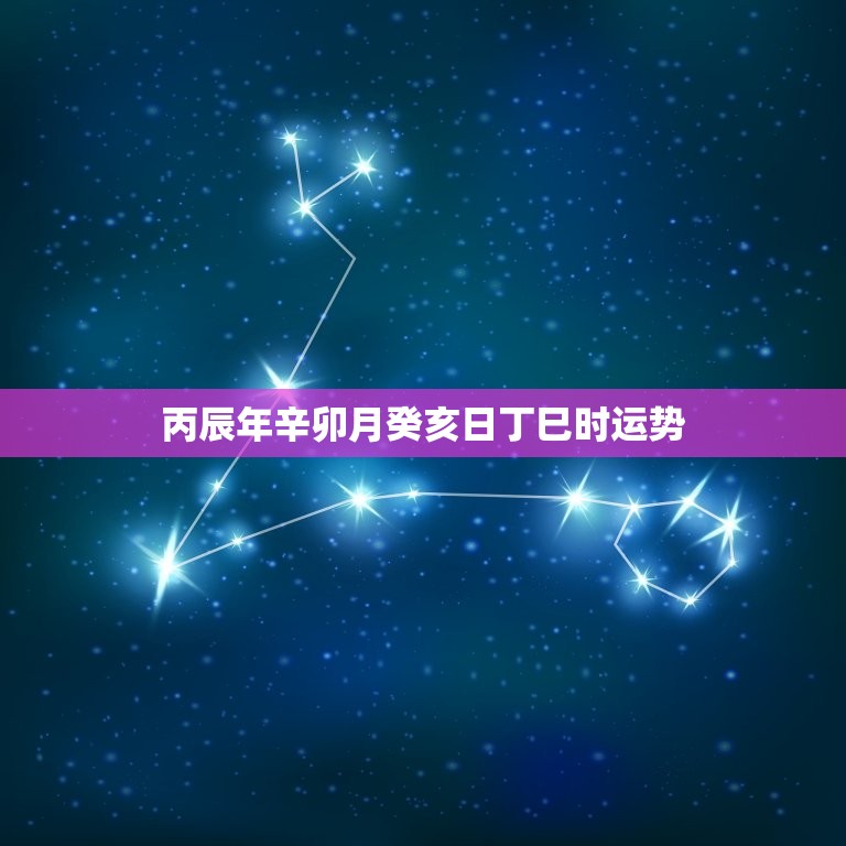 丙辰年辛卯月癸亥日丁巳时运势  第1张