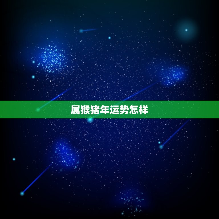 属猴猪年运势怎样，猴在猪年的运势怎么样