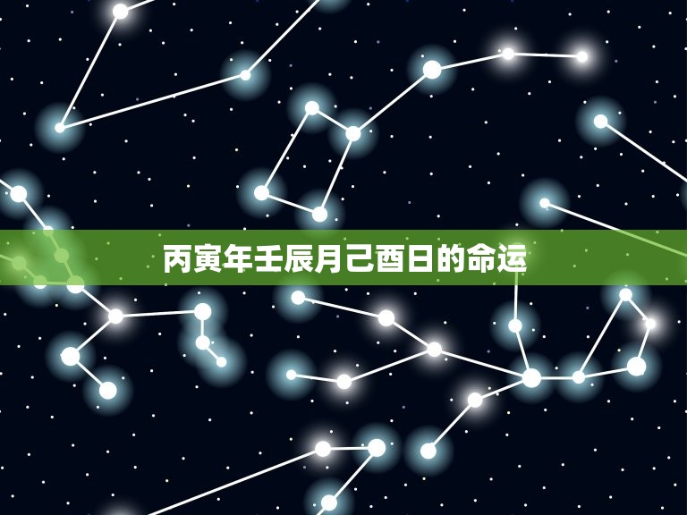 丙寅年壬辰月己酉日的命运