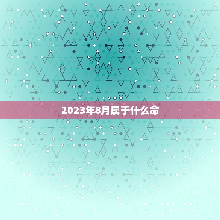 2023年8月属于什么命