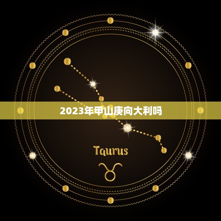 2023年甲山庚向大利吗  第1张