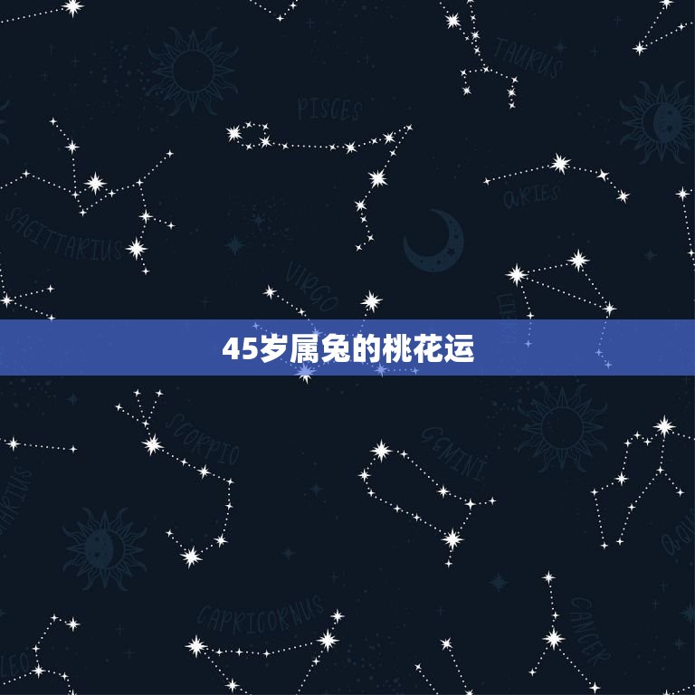 45岁属兔的桃花运  第1张