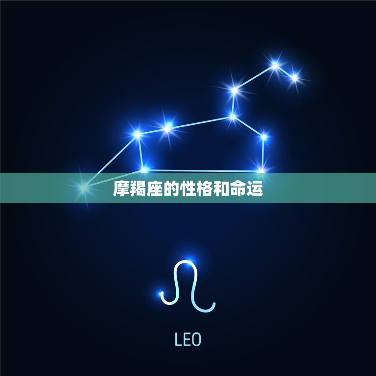 摩羯座的性格和命运，摩羯座的命运是什么样子的  第1张
