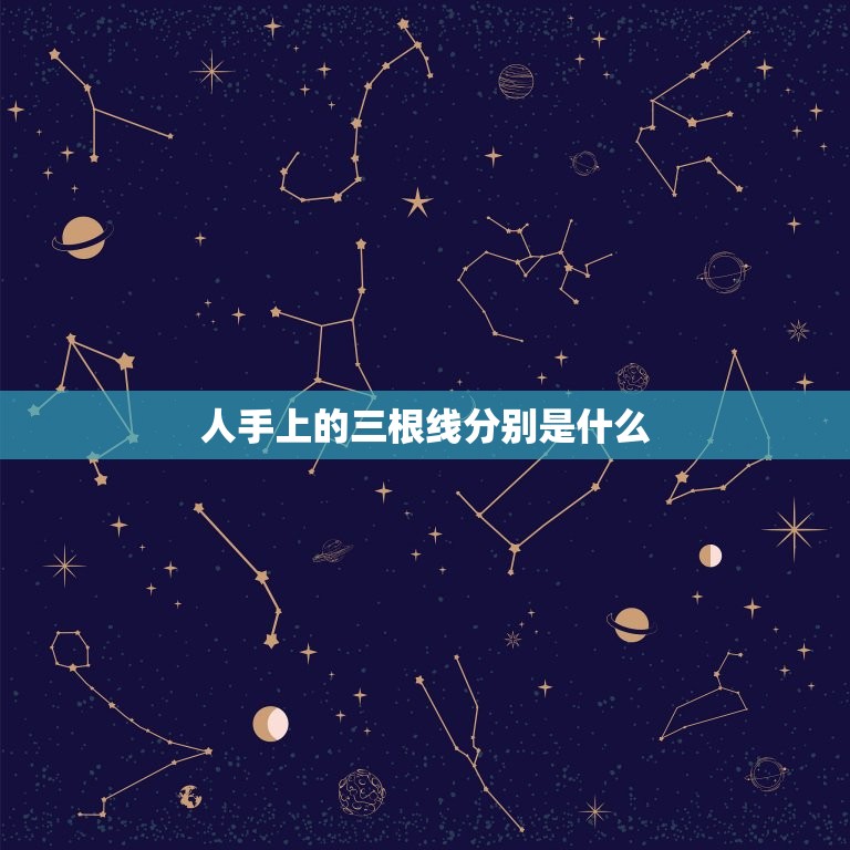 人手上的三根线分别是什么，手中间一条线是什么线