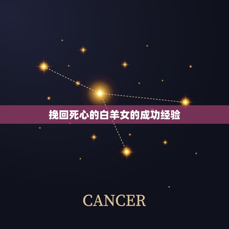 挽回死心的白羊女的成功经验，如何挽回白羊女  第1张