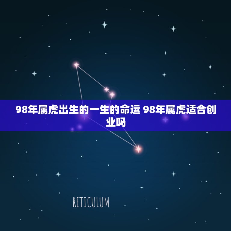 98年属虎出生的一生的命运 98年属虎适合创业吗  第1张