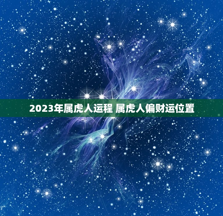 2023年属虎人运程 属虎人偏财运位置  第1张