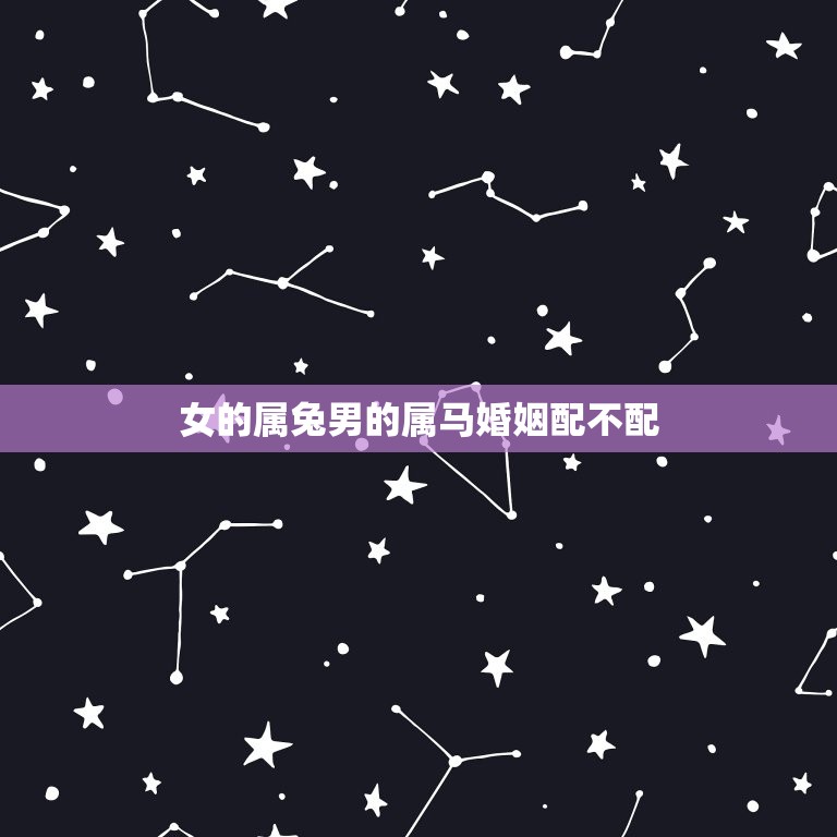 女的属兔男的属马婚姻配不配 男马女兔婚配成功率  第1张