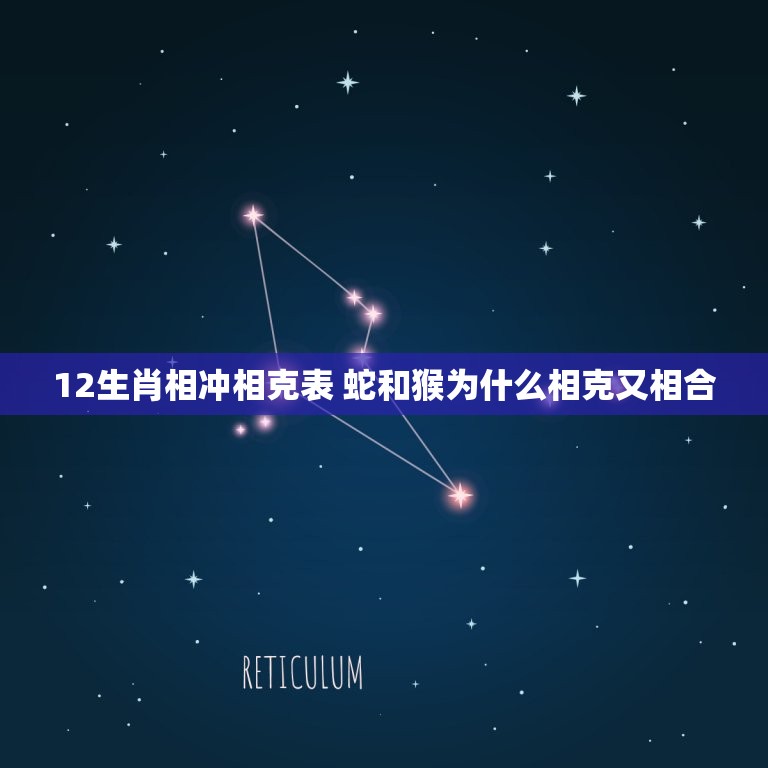 12生肖相冲相克表 蛇和猴为什么相克又相合  第1张