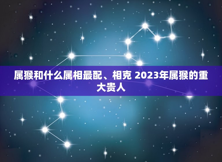 属猴和什么属相最配、相克 2023年属猴的重大贵人  第1张