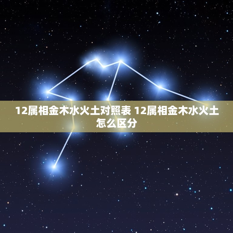 12属相金木水火土对照表 12属相金木水火土怎么区分