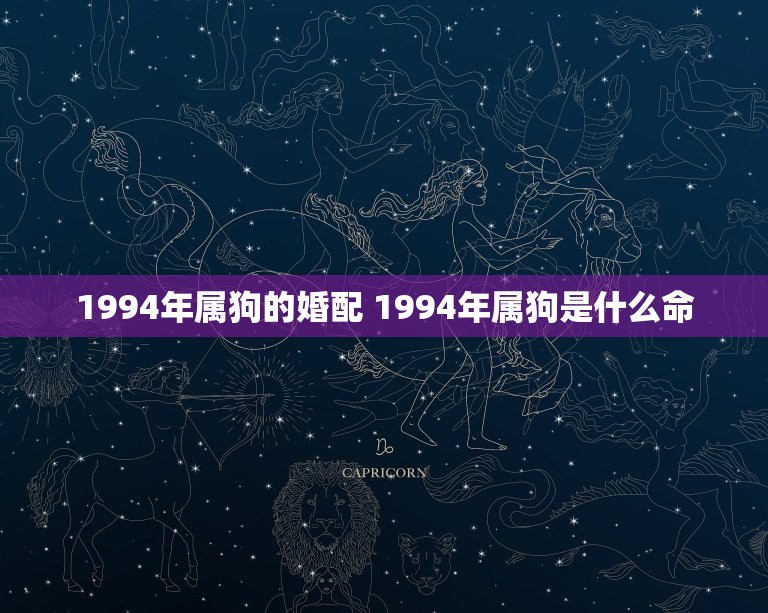 1994年属狗的婚配 1994年属狗是什么命