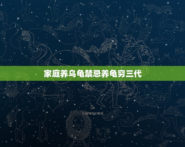 家庭养乌龟禁忌养龟穷三代 家庭养乌龟有讲究吗  第1张