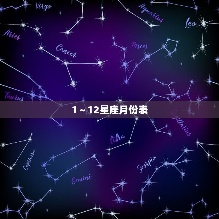 1～12星座月份表 12星座最佳夫妻配对  第1张