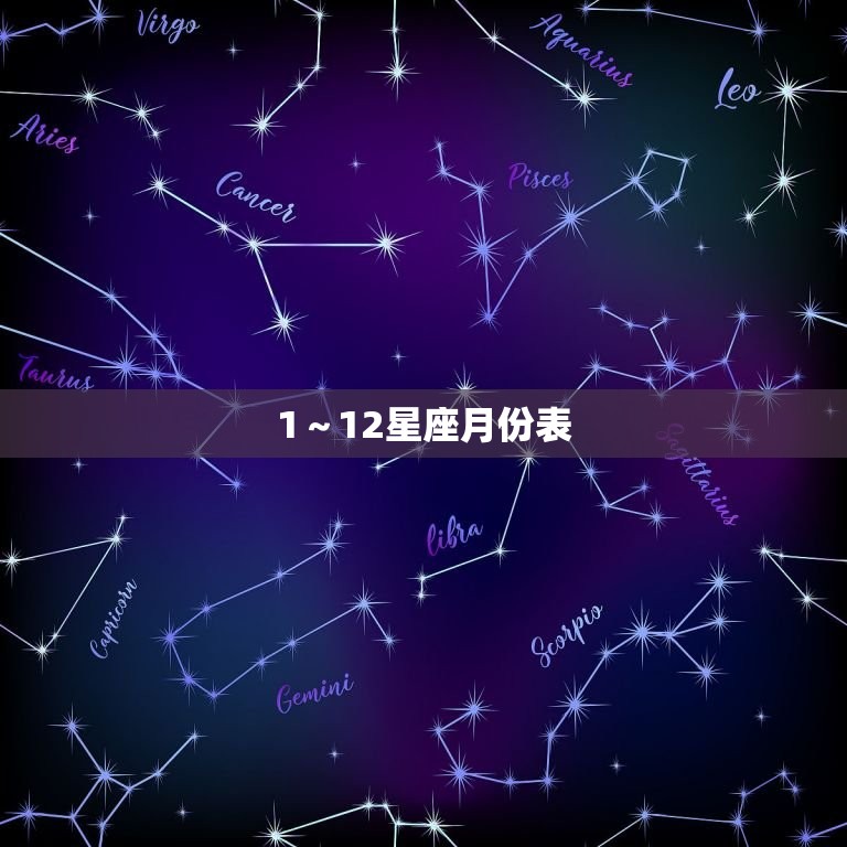 1～12星座月份表 12星座最佳夫妻配对