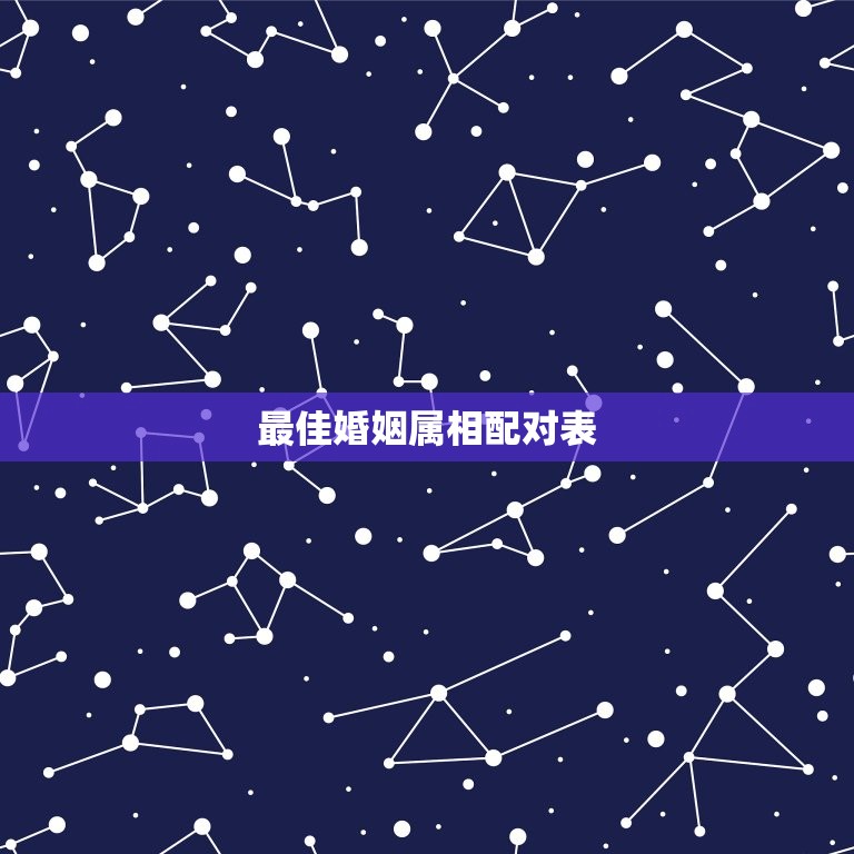 最佳婚姻属相配对表 十二生肖相克相冲口诀  第1张