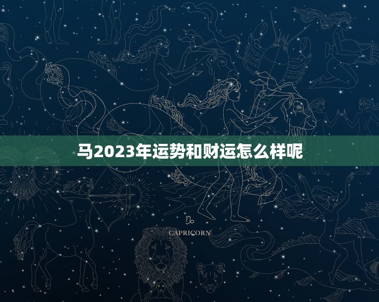 马2023年运势和财运怎么样呢，马2023年运势和财运怎么样呢女生  第1张